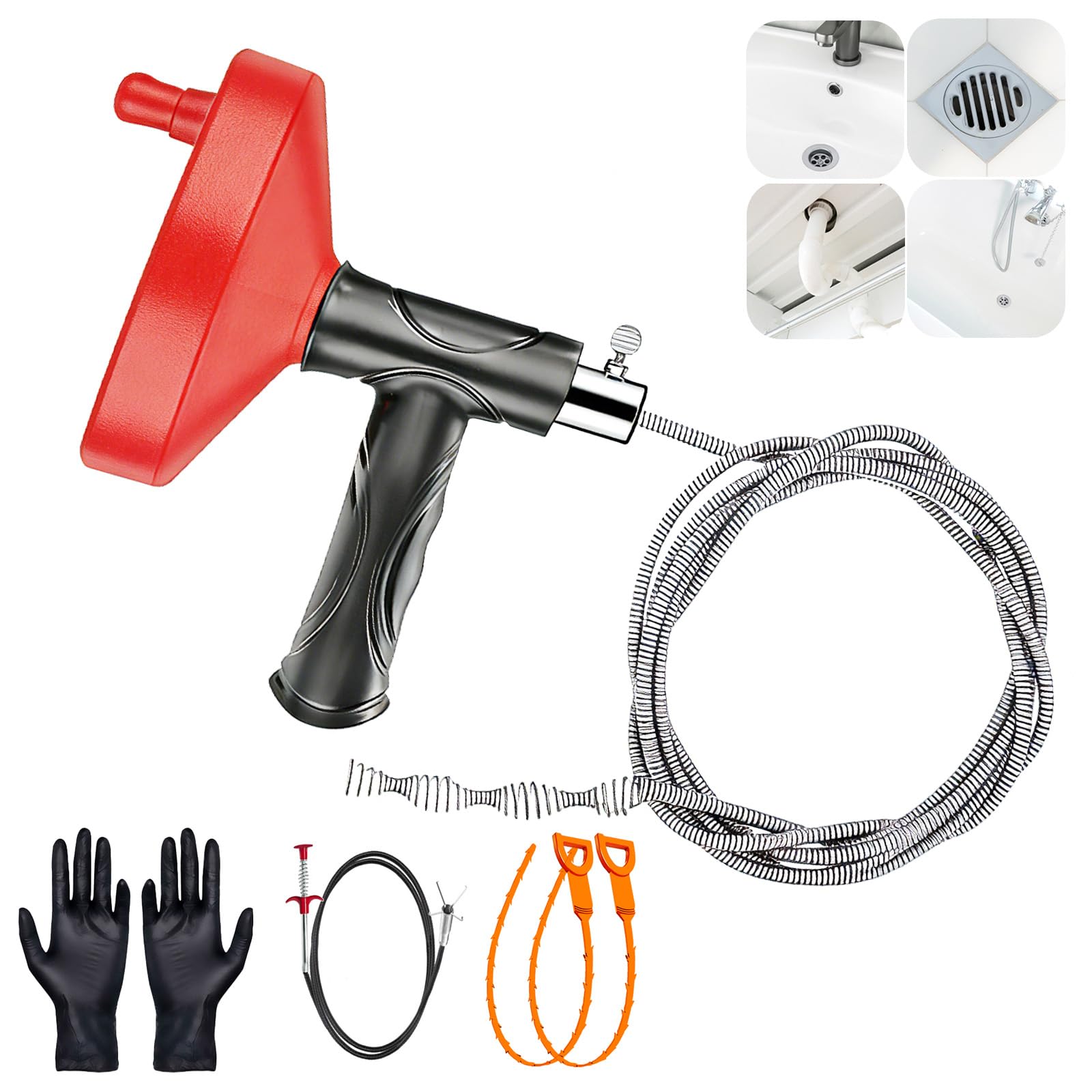 FCZMO 33 Ft Drain Snake Auger