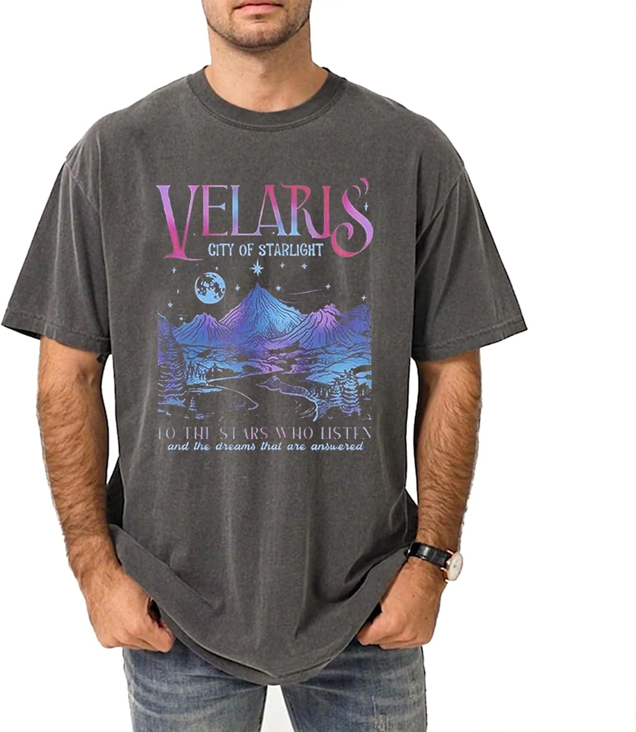 Bellelement Acotar Velaris T-Shirts City of Starlight Graphic T Shirt Book Lover Tee