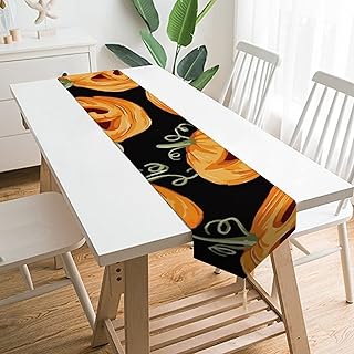 Unbranded 177,8 x 33 cm, tovaglia decorativa per la casa, decorazione di Halloween, zucca intagliata volti, runner da tavola per decorazione della casa, regali di nozze per inaugurazione della casa