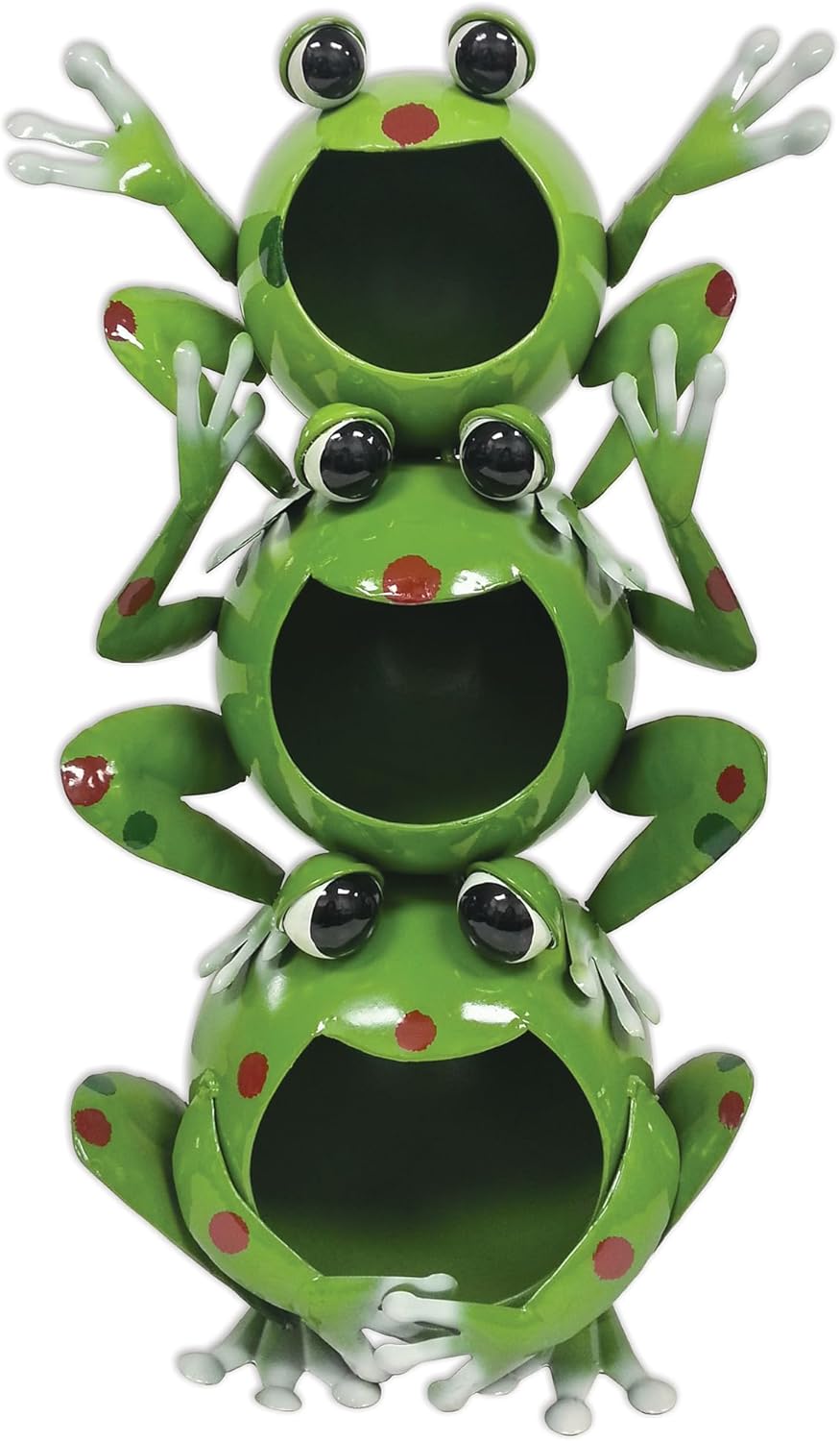 Sunset Vista Designs MF011 Outdoor Metal Sculpture Solar Lights Collection Yard and Garden Art, 19", Froggy