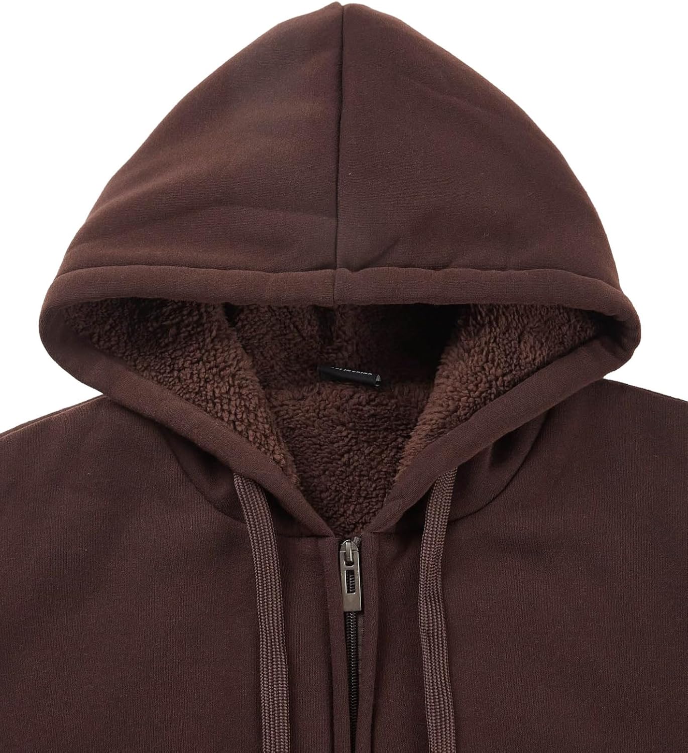 Hoodies for Men Heavyweight Sherpa Fleece Lined Sweatshirt Full Zip Up Thick Winter Coats Hooded Warm Jacket - Image 2