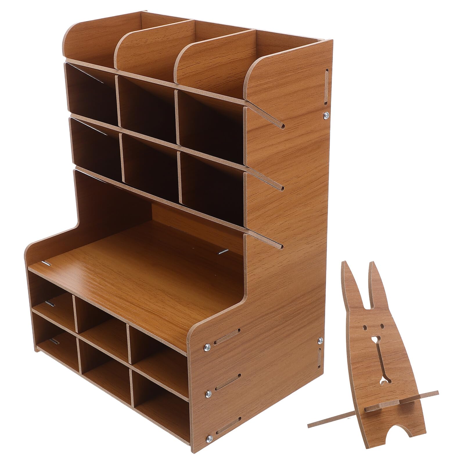 Étui à stylos bois pour fournitures et accessoires de bureau chic