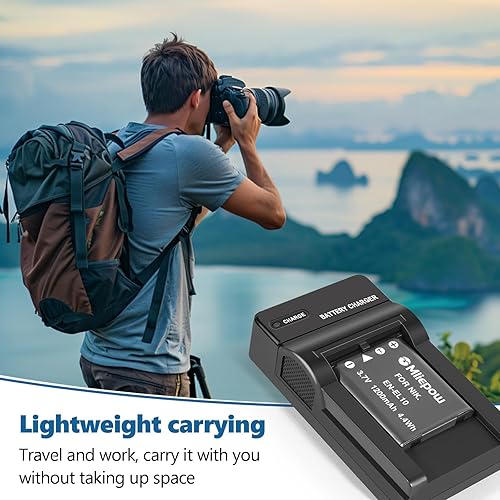 Miniatura 7 de 2 Pack EN-EL10 Battery and Micro USB Charger Compatible with Nikon Coolpix S60, S80, S200, S205, S220, S230, S500, S510, S520, S570, S600, S700,