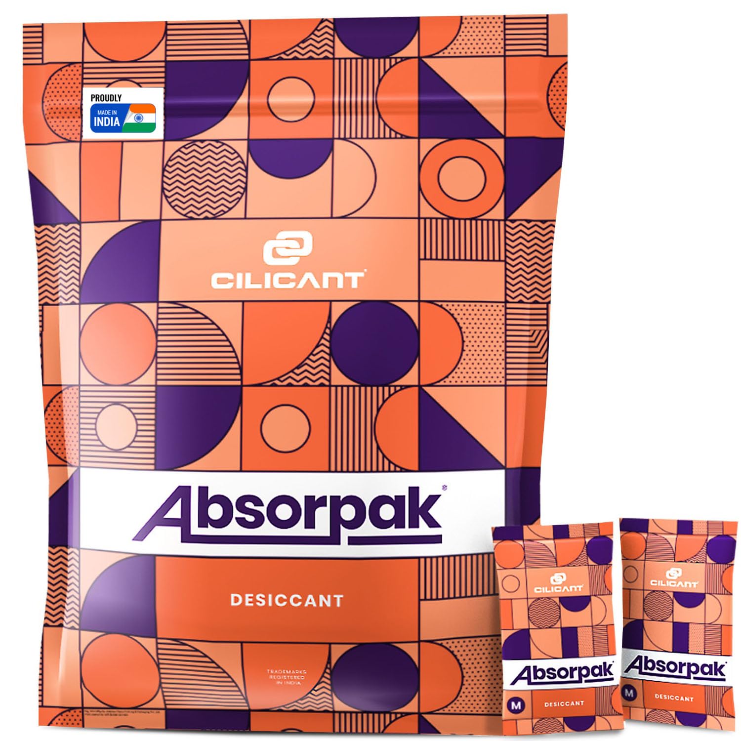 CILICAnT Absorpak Desiccant 5 GM 200 Pouches - Silica gel | Desiccant I Moisture Absorber Sachet for Home, Cars, Electronic items, Wardrobe & Shoe RacksI Adsorbent white | Prevents Mould & Fungus