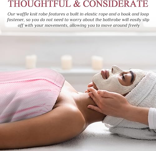 Miniatura 6 de Tigeen 6 toallas de baño para mujer, bata de spa con cierre ajustable, parte superior elástica, ligera, toalla