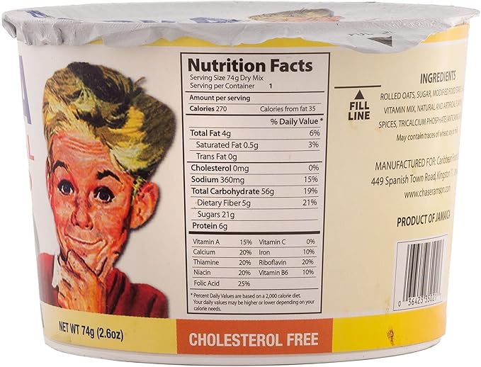 Avena Instantánea Foska Sabor Banana, 2.6 oz (Paquete de 12) miniatura 2