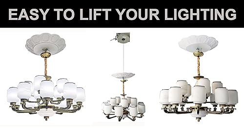 Miniatura 8 de Sistema elevador de polipasto de araña, DDJ150 10M control remoto+interruptor de pared, motor eléctrico, iluminación de cabrestante de elevación,