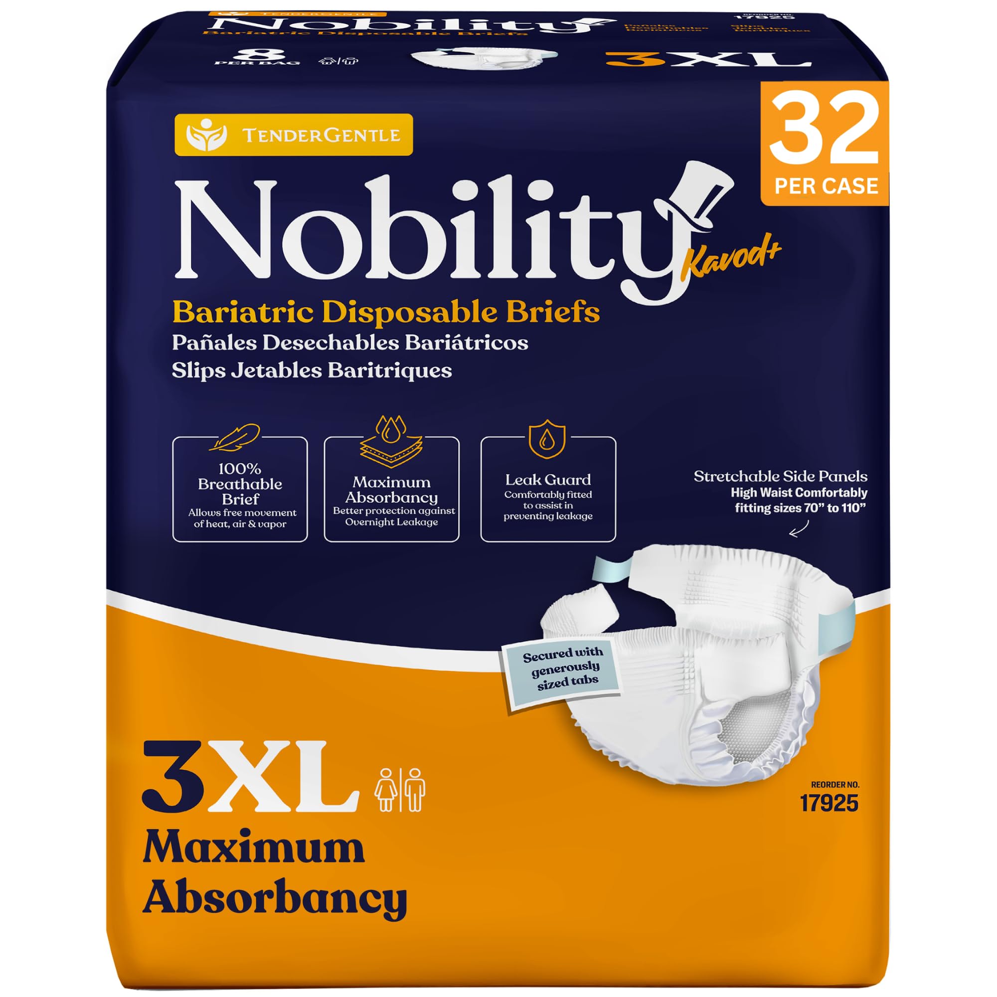 Amazon.com: 3XL Adult Diapers for Women and Men - Case of 32