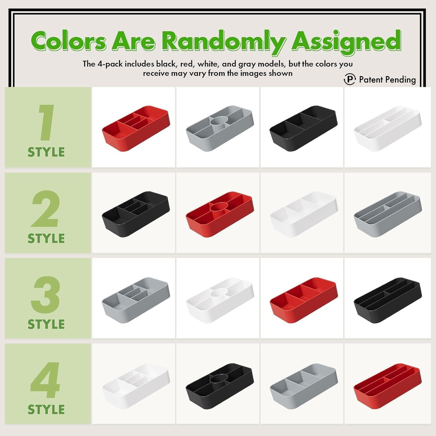 Hard Plastic Organizer Insert Compatible with Altoids 1.76oz Mint Tins, Sturdy Compartment Storage Box for Fly Fishing Tackle, Crafts, Jewelry, Small Parts (Random Color)