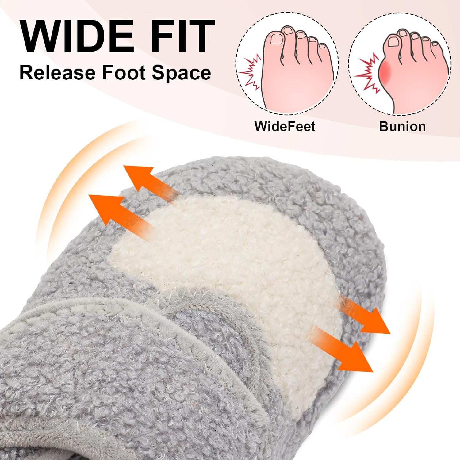 BARERUN Women Slippers Adjustable Wide Diabetic House Slippers for Women Soft-Lightweight House Shoes with Rubber Sole Indoor/Outdoor - Image 4