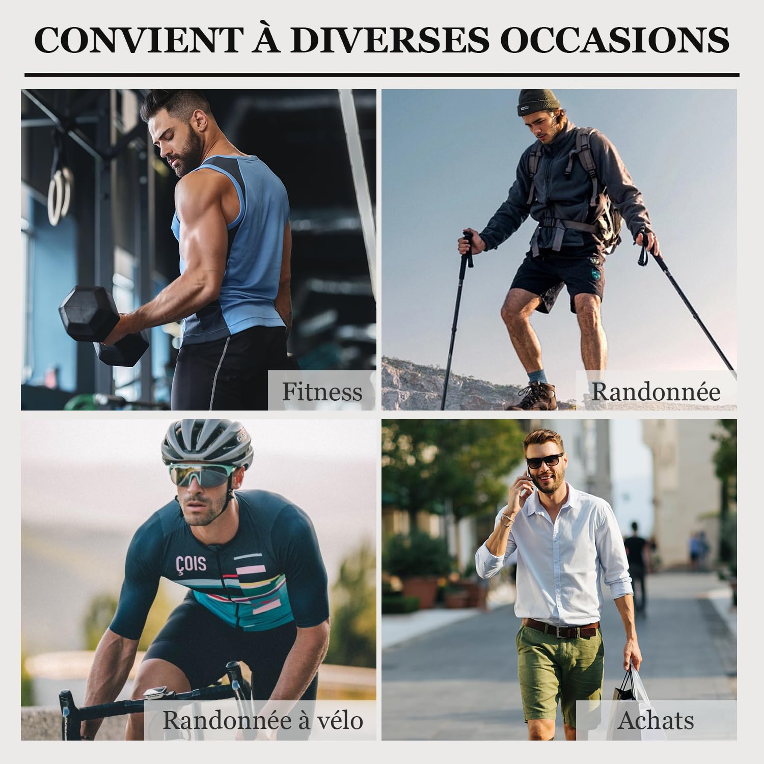 gresonic Sac Bandoulière Double Homme en Cuir Unisexe pour sous Les aisselles, Sac à bandoulière réglable avec Attraction magnétique Faible et Design Anti-vol Discret