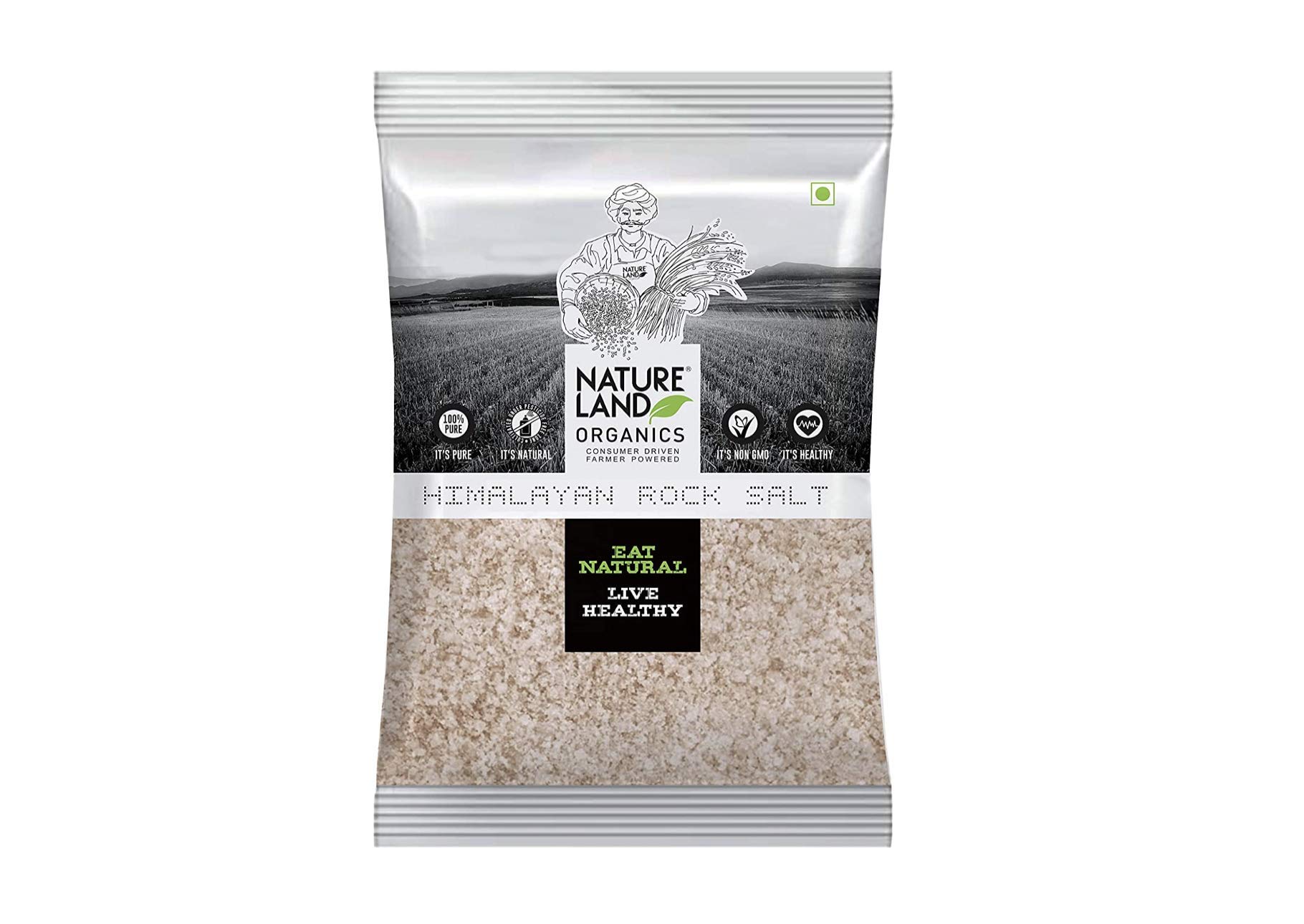 Nature Land Organics Himalayan Pink Rock Salt-500G Pouch