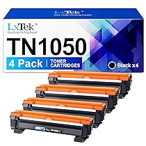 LxTek TN1050 Compatibili Cartucce di Toner Sostituzione per Brother TN-1050 per DCP-1612W DCP-1510 DCP-1512 DCP-1610W per MFC-1910W MFC-1810 per HL-1210W HL-1212W HL-1110 HL-1112 (Nero, 4-Pack)