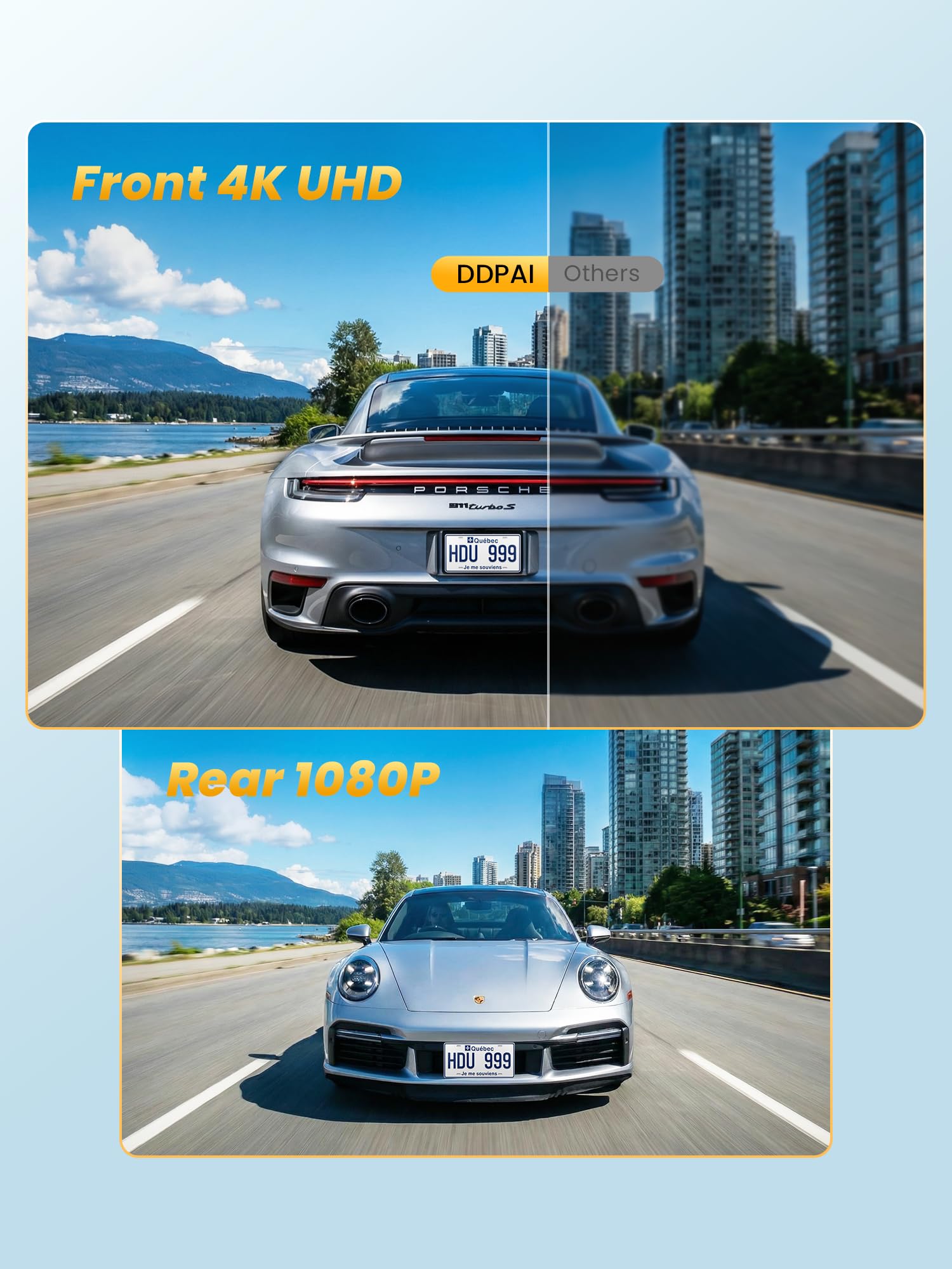 DDPAI Z50 Pro kamera samochodowa z przodu, z tyłu, 4K + 1080P, 5G WiFi6, GPS, Dash Cam 3" IPS, monitorowanie parkowania 48 h, widoczność w nocy, ADAS, nagrywanie w pętli, czujnik G, superkondensator