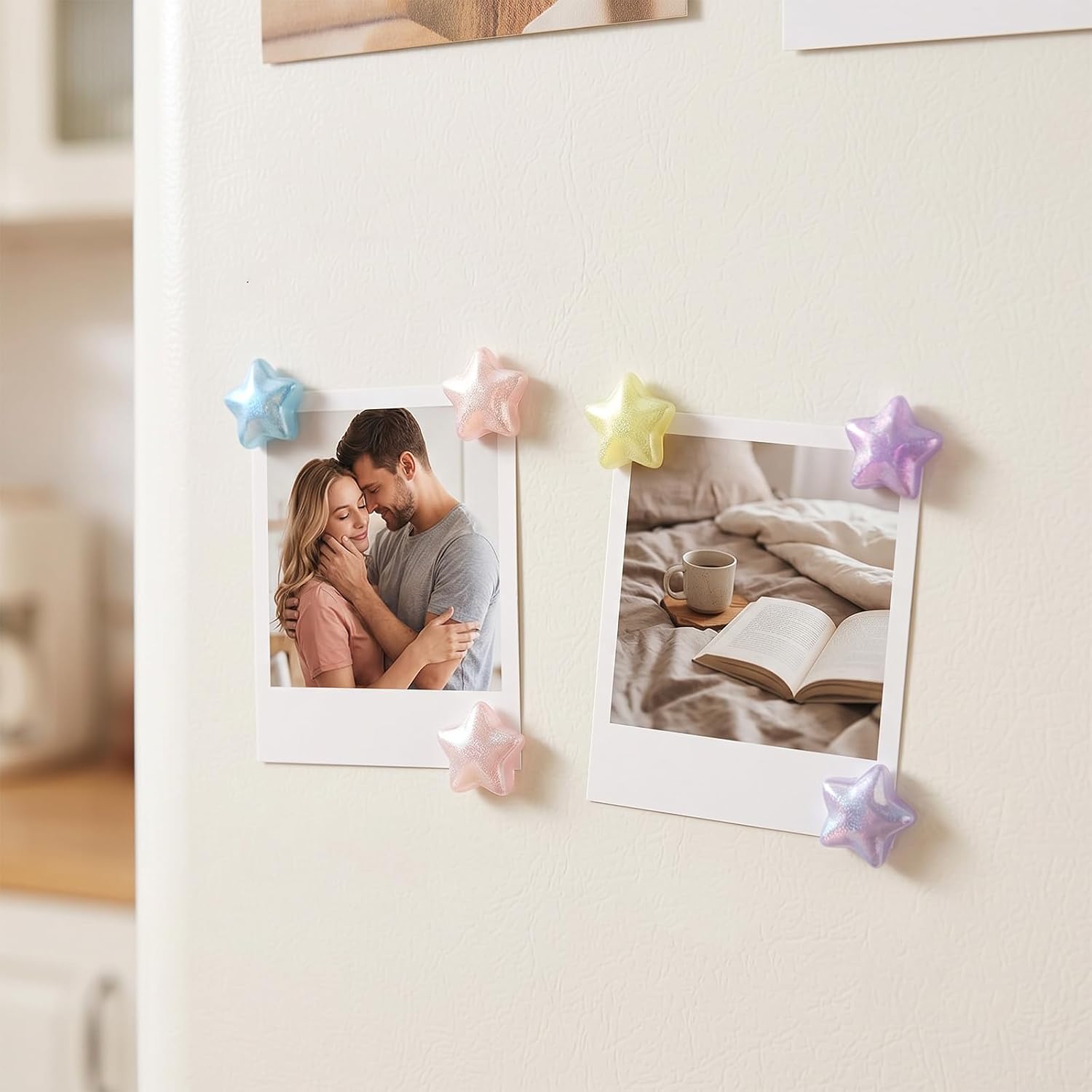 15 Pcs 3D Glitter Star Refrigerator Magnets Colorful Cute Decorative Strong Fridge Magnet for Kitchen Whiteboard Locker Office Cabinet Dishwasher image 3