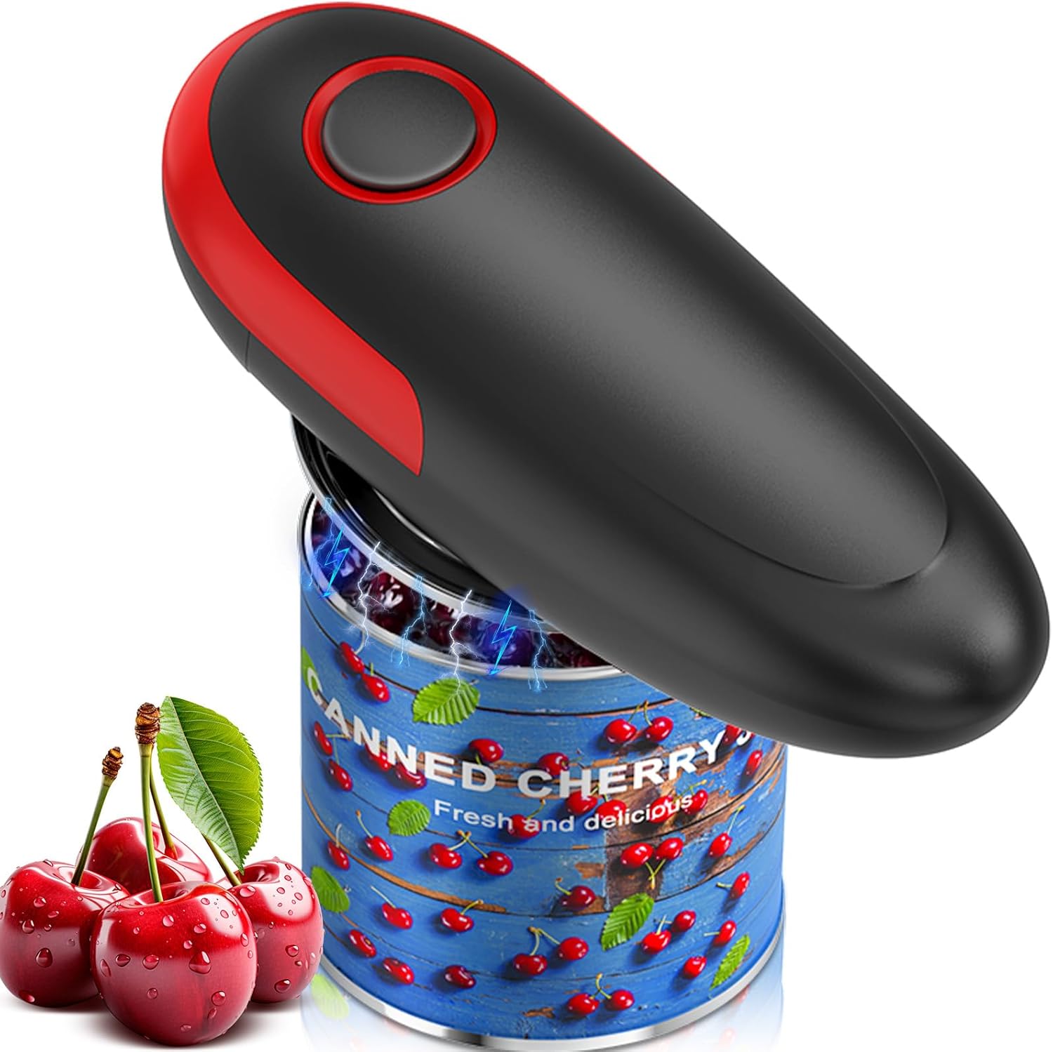 Electric Can Opener, One-Touch Handheld Smooth Edge Kitchen Tool, Portable Automatic Can Opener for Camping, Best Kitchen Gadgets Easy for Seniors, Arthritis Patients and Chef