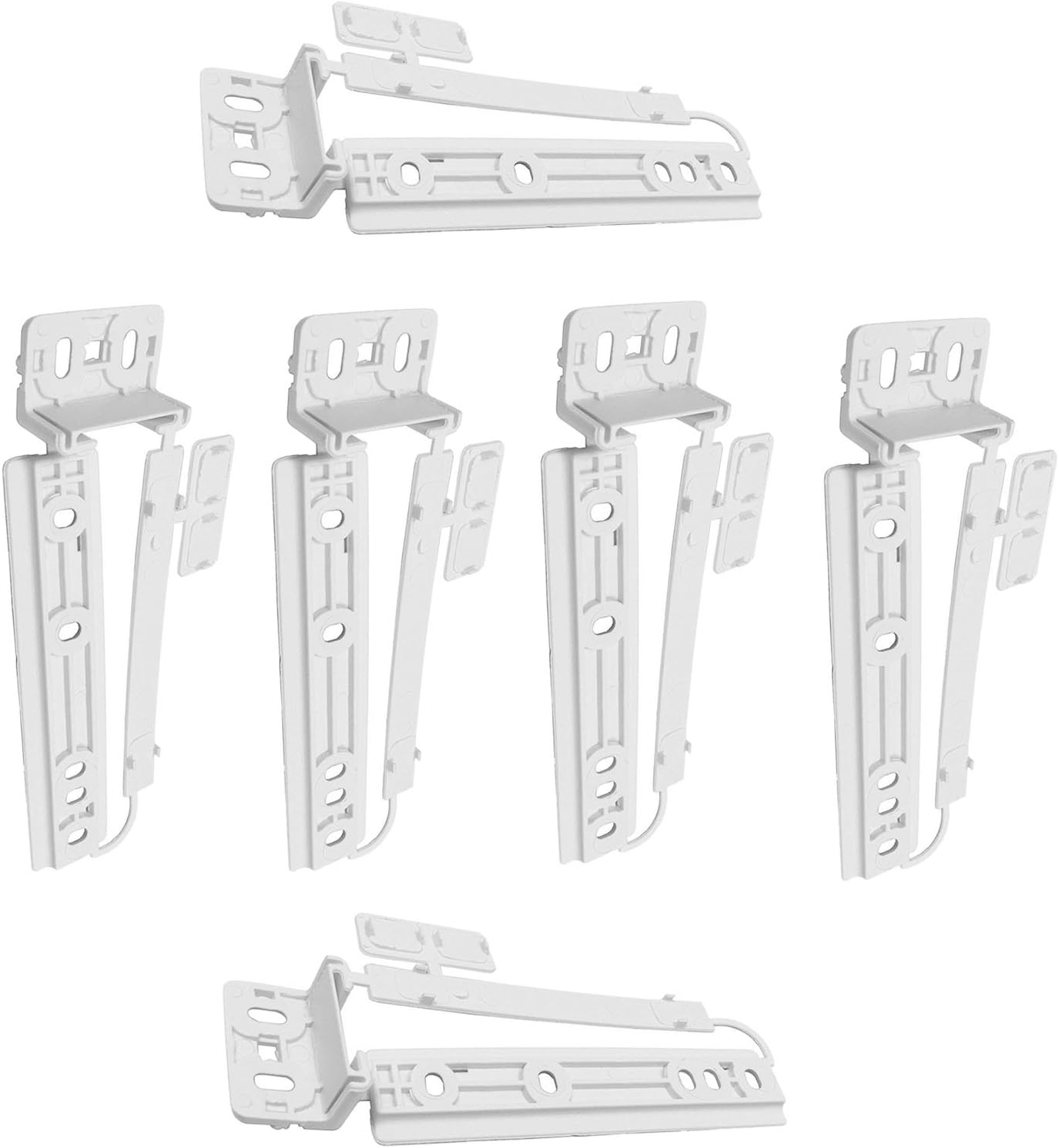 Zanussi Fridge Freezer Door Plastic Mounting Slide Bracket Fixing Kit (Pack of 6)