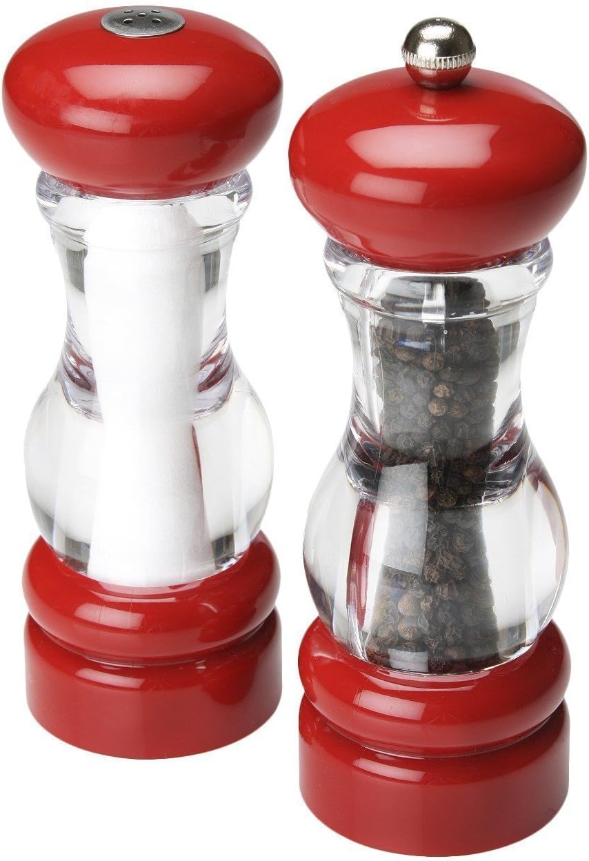 Olde Thompson Del Norte Red Pepper Mill & Salt Shaker Set