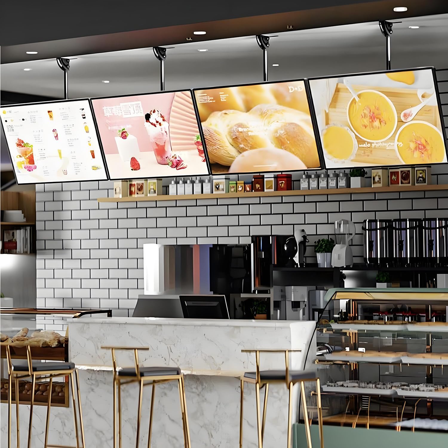 Scatola luminosa pubblicitaria a LED con cornice ultra sottile per esposizione illuminata a parete o soffitto, ideale per menù e cartelli per negozi