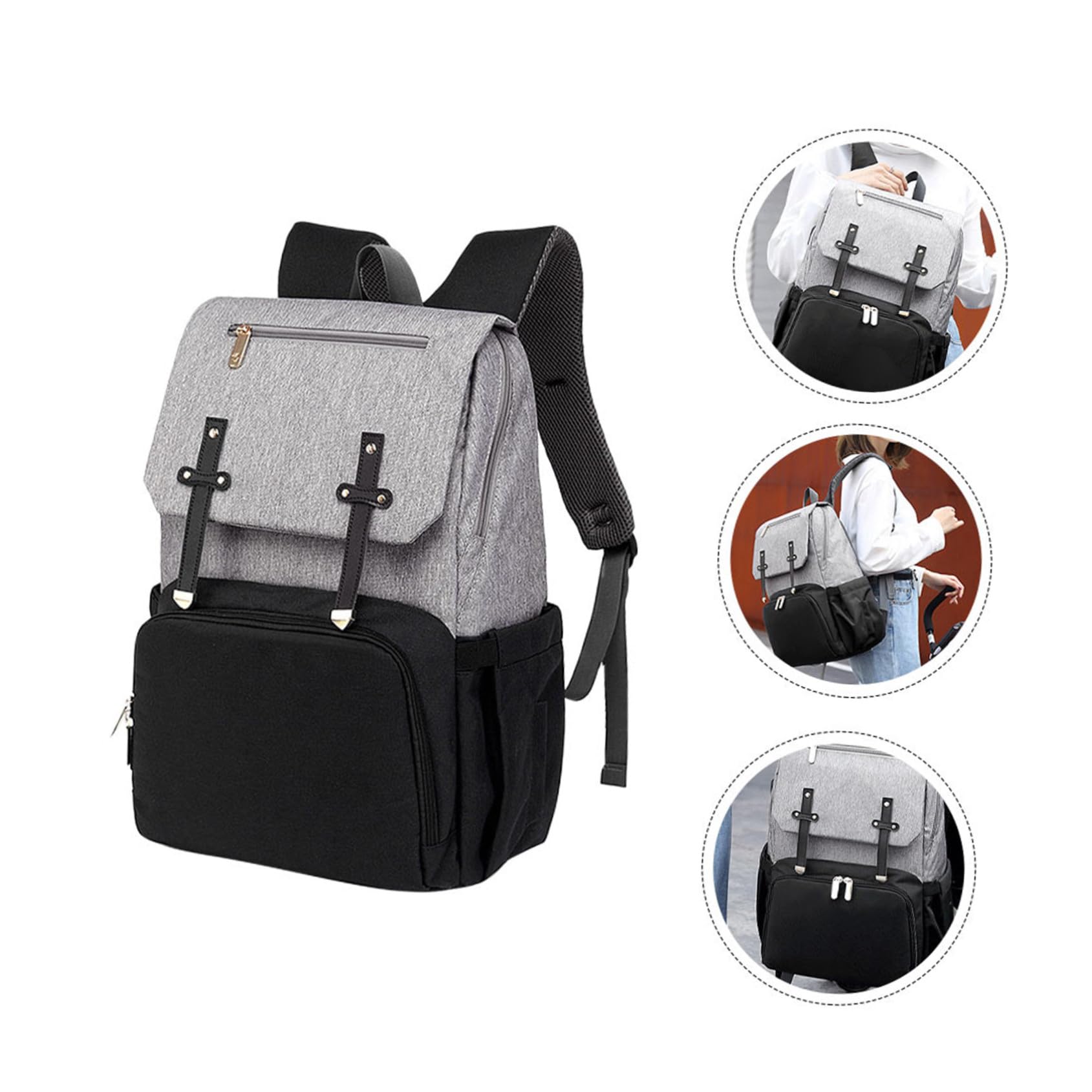 Multifunktions Mutter Kind Rucksack für Reisen, Schwarz | Oxford Stoff, Große Kapazität, Verschleißfest Verarbeitet, für Shopping und Unterwegs