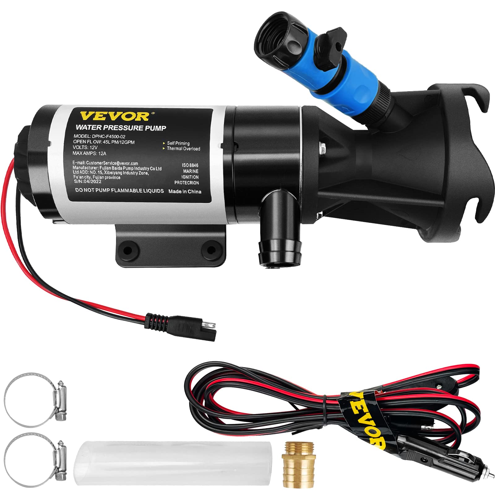 Buy VEVOR RV Macerator Pump, 12V/24V, 12 GPM Selfpriming Water Waste