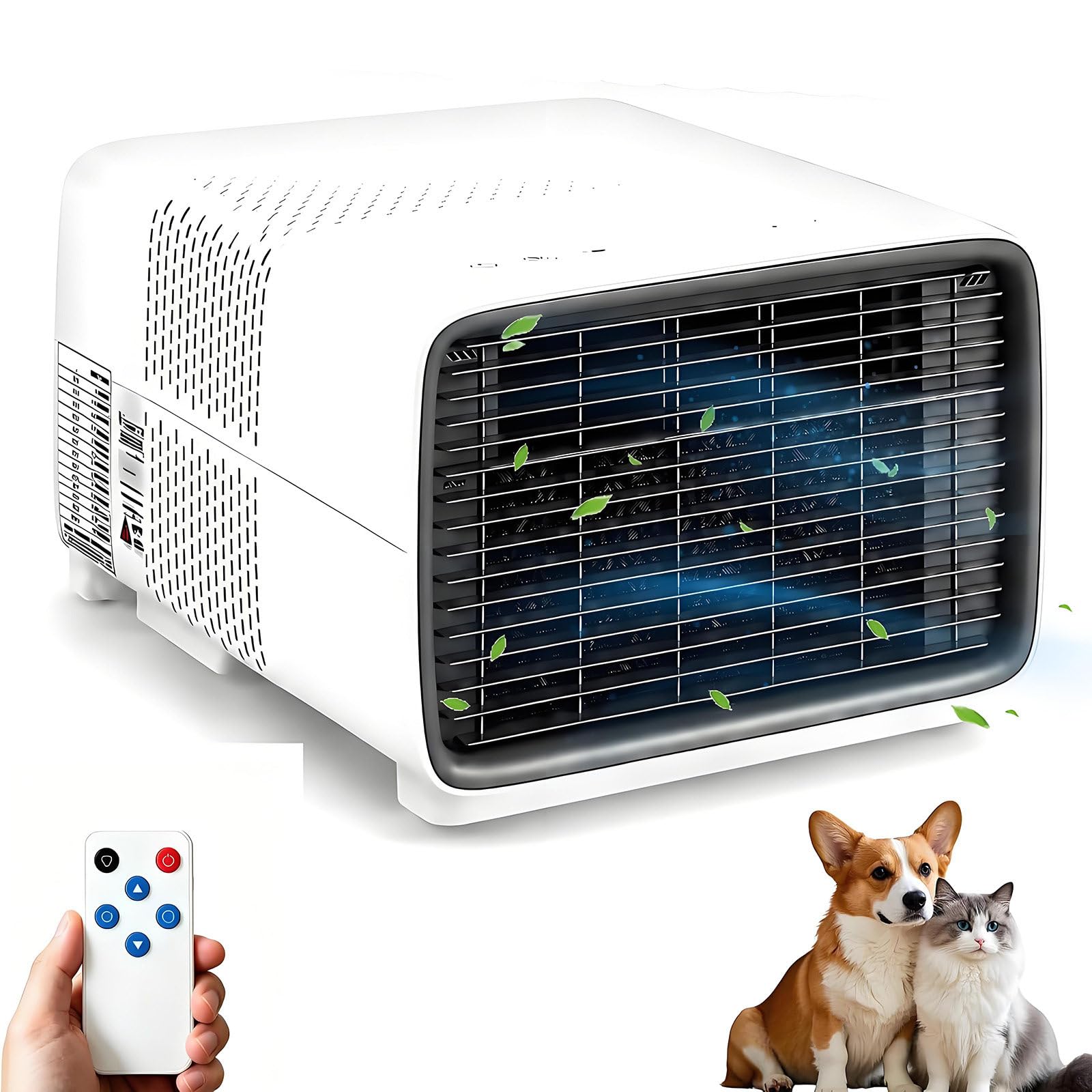 GUTYGIO Outdoor Air Conditioner & Portable AC for Tent, 280W Low Input Power, 900W Cooling Capacity,1-12H Timer, 45 dB Quiet, Handheld Controller, No Outdoor Unit for Dorm & Small Rooms
