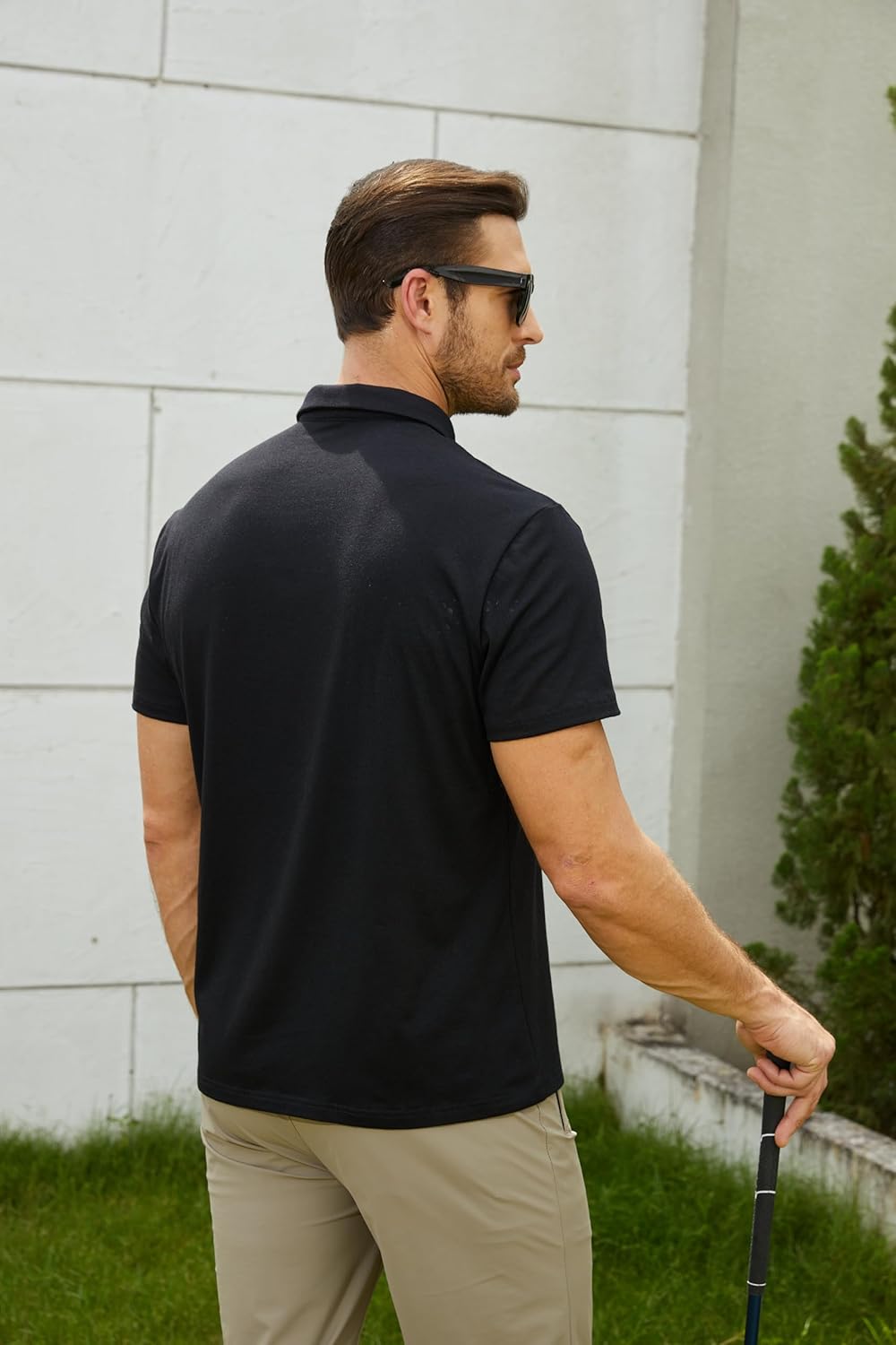 Men's Casual Polo Shirt Classic Golf Button Short Sleeve Shirts Fashion Summer Basic Polo Shirts - Image 4