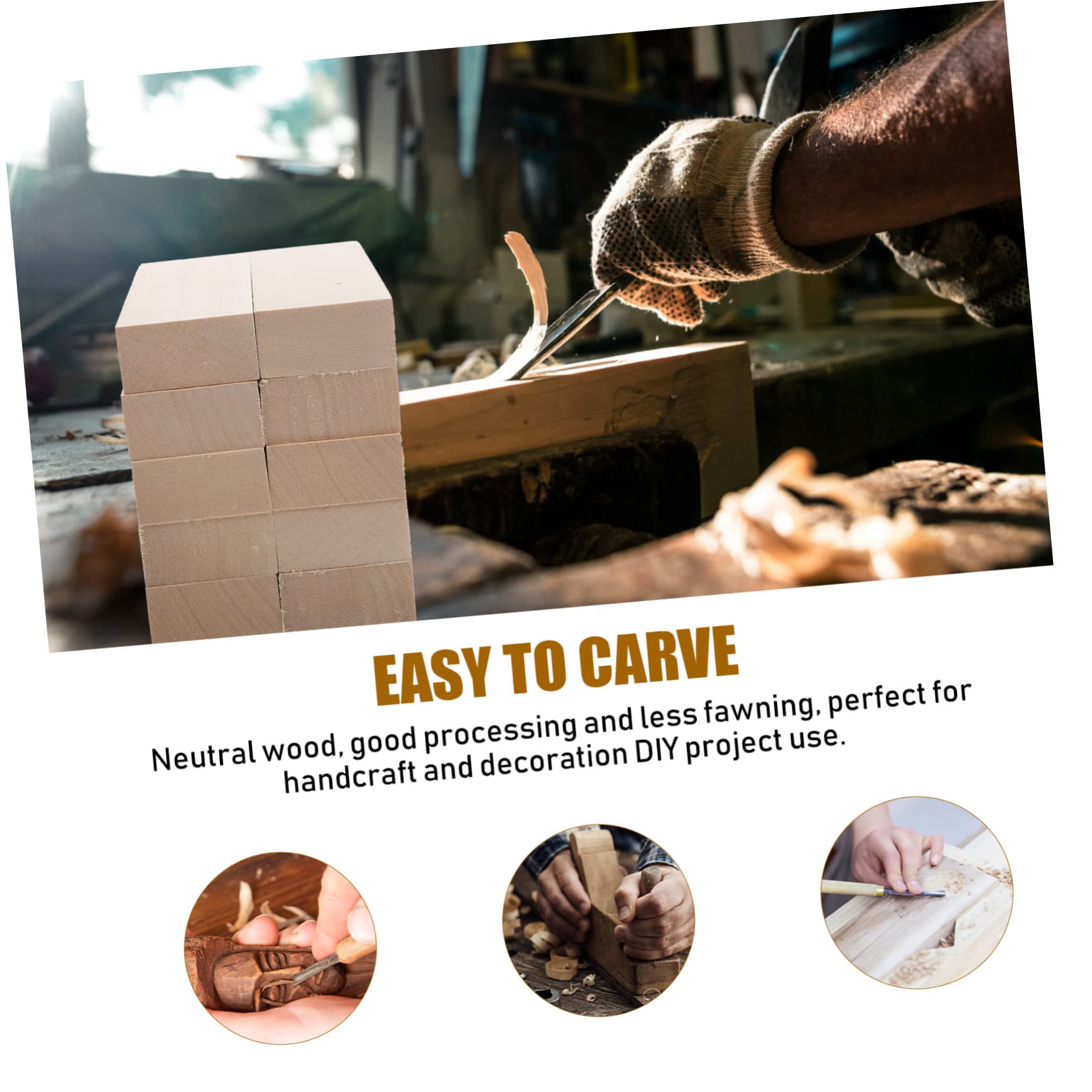 Tablones de Madera Natural de Tilo sin Terminar, 10 Unidades