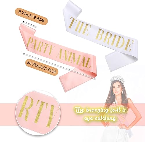 Miniatura 3 de LEIFIDE Paquete de 10 bandas para novia y dama de honor, regalos divertidos de equipo, decoraciones para mujer, novia, dama de honor, suministros de