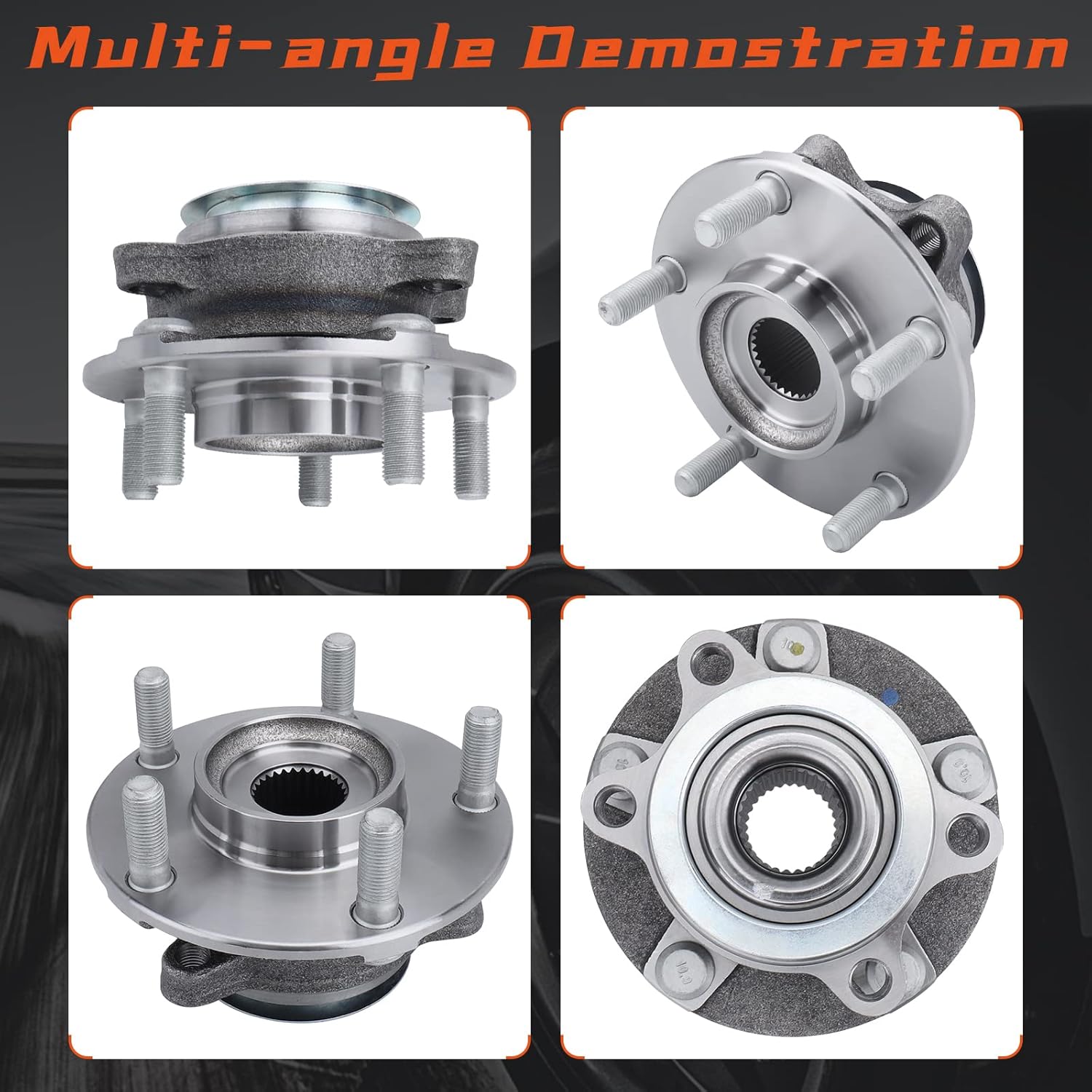 【Pair】 DRIVESTAR 513298 Front Wheel Hub & Bearing Assembly w/ABS for Nissan Rogue 2008-13/2014-15 Rogue Select/ 2007-12 Sentra, 5 Lug