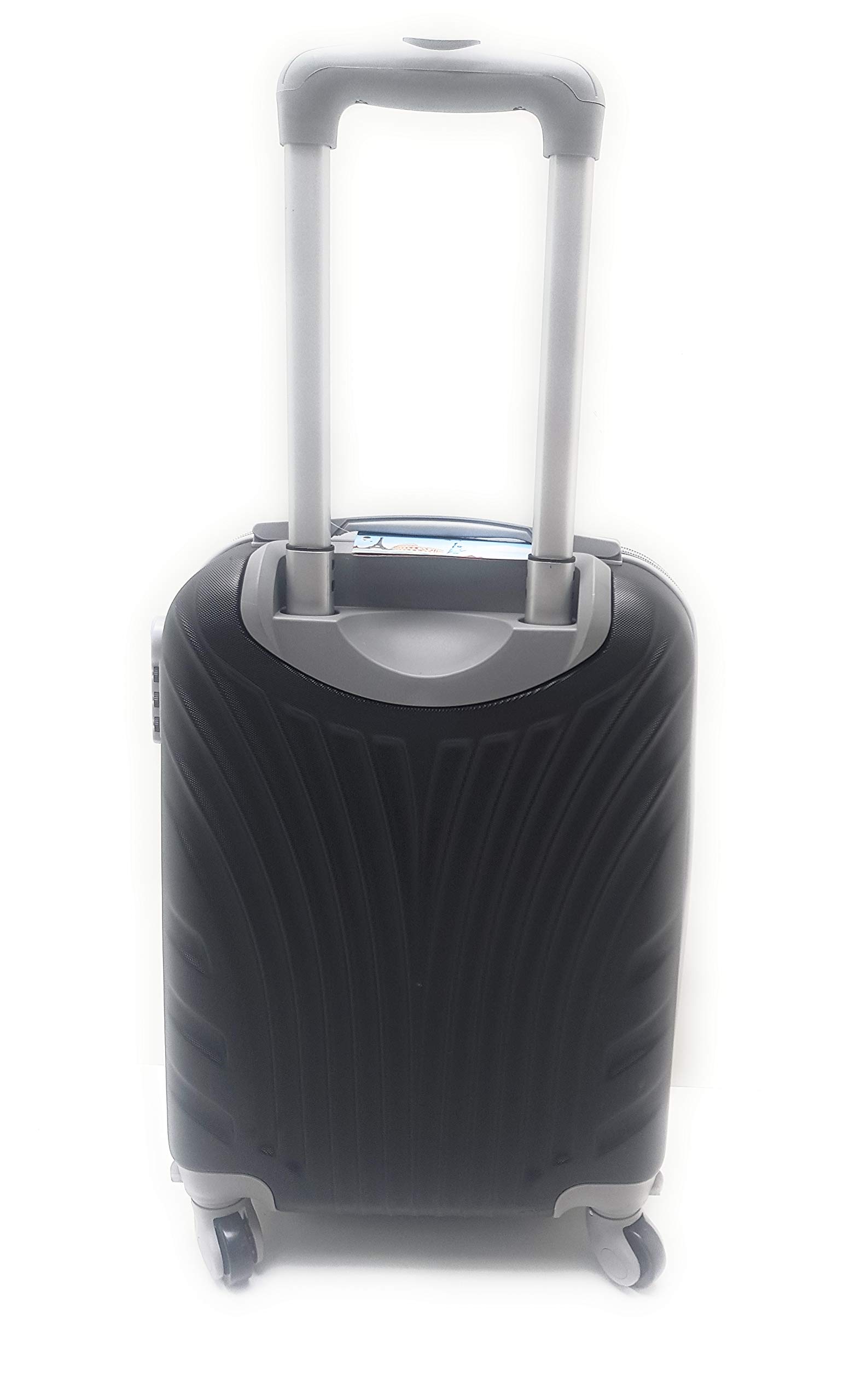 TROLLEY ORMI-LUMI IDONEO RYANAIR Cm.55x40x20 ABS RIGIDO 4 RUOTE MISURE EFFETTIVE del trolley Cm.52x33x19 Bagaglio a mano (NERO)