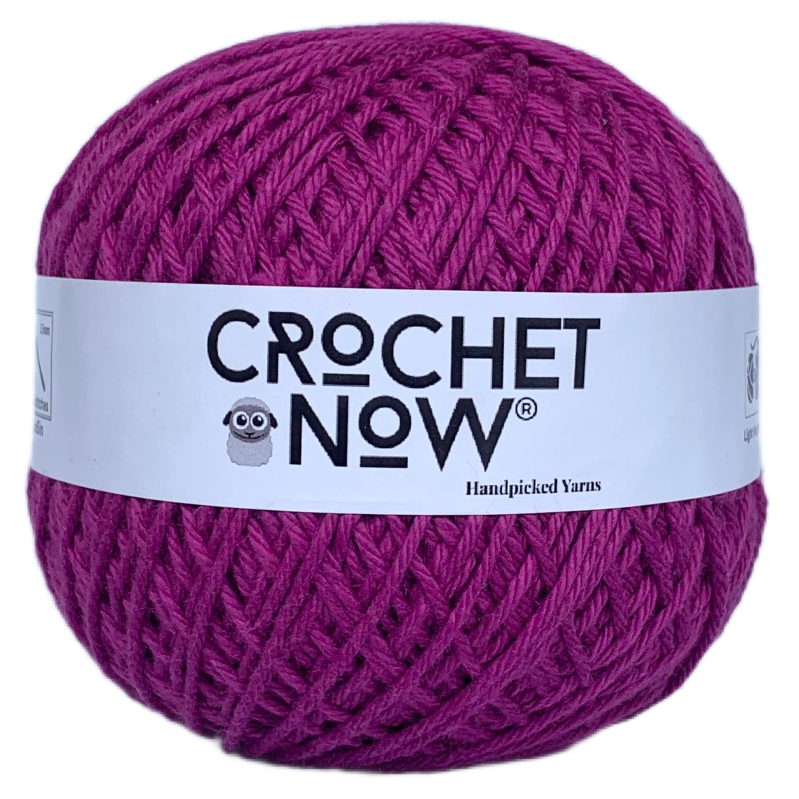 Crochet Now |100% Baby Cotton Thick Yarn 4 Ply (150 Grams) in Balls Goes with 3.5mm Hook for Crochet/Knitting Craft Projects((Hot Pink)