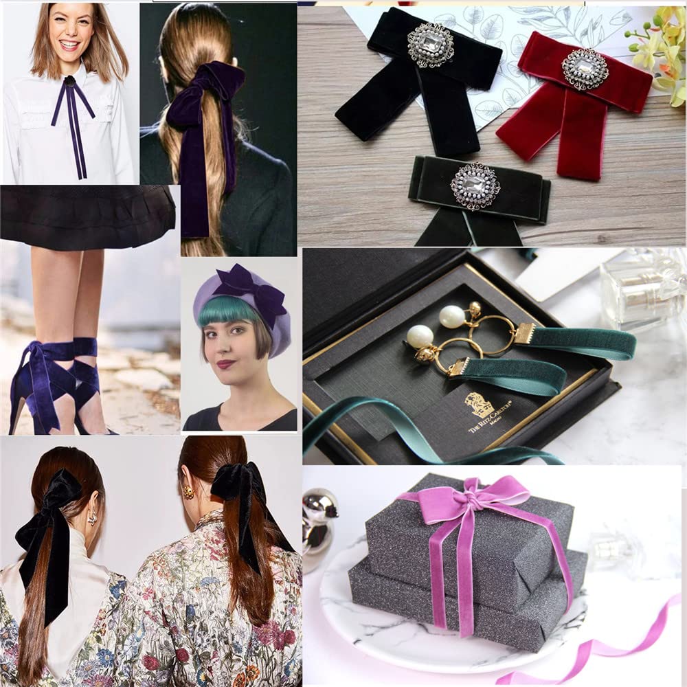 Amazon.com: KLTRIBBON Nylon Velvet Ribbon Single Faced,1 Inch X