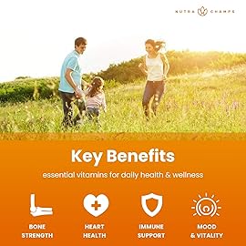 NutraChamps Vitamin D3 K2 Drops, Liquid Vitamin D3 5000 IU & K2 D3 with MK7, Vitamin D Drops for Kids, Bones, Heart & Immune Health, Liquid Vitamin D in MCT Oil for Better Absorption