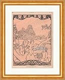  UN día de verano B. Pankok niño madre árbol banco mariposa juventud 1776 Enmarcado