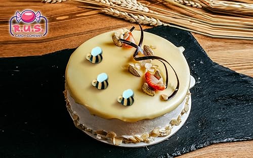 Miniatura 2 de R.U.S. Candy Company - Decoraciones comestibles para tartas de abejorros con forma de abejorro, 12 unidades