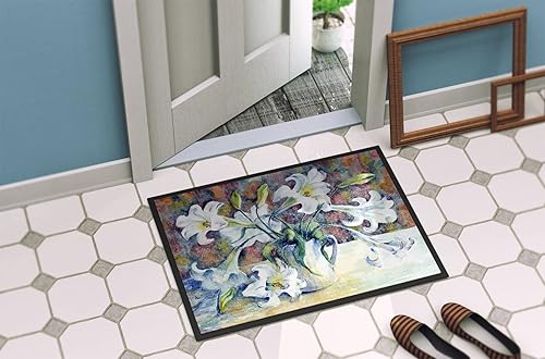 Miniatura 4 de Caroline's Treasures GFGO0014JMAT - Felpudo de 24 x 36 pulgadas, diseño de lirios de Pascua, para interiores y exteriores, para entrada,