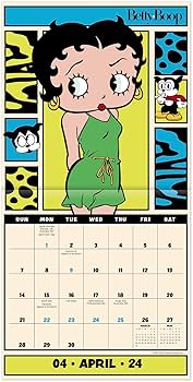 Amazon.co.jp: 2024年ベティ・ブープミニマンスリー壁掛けカレンダー