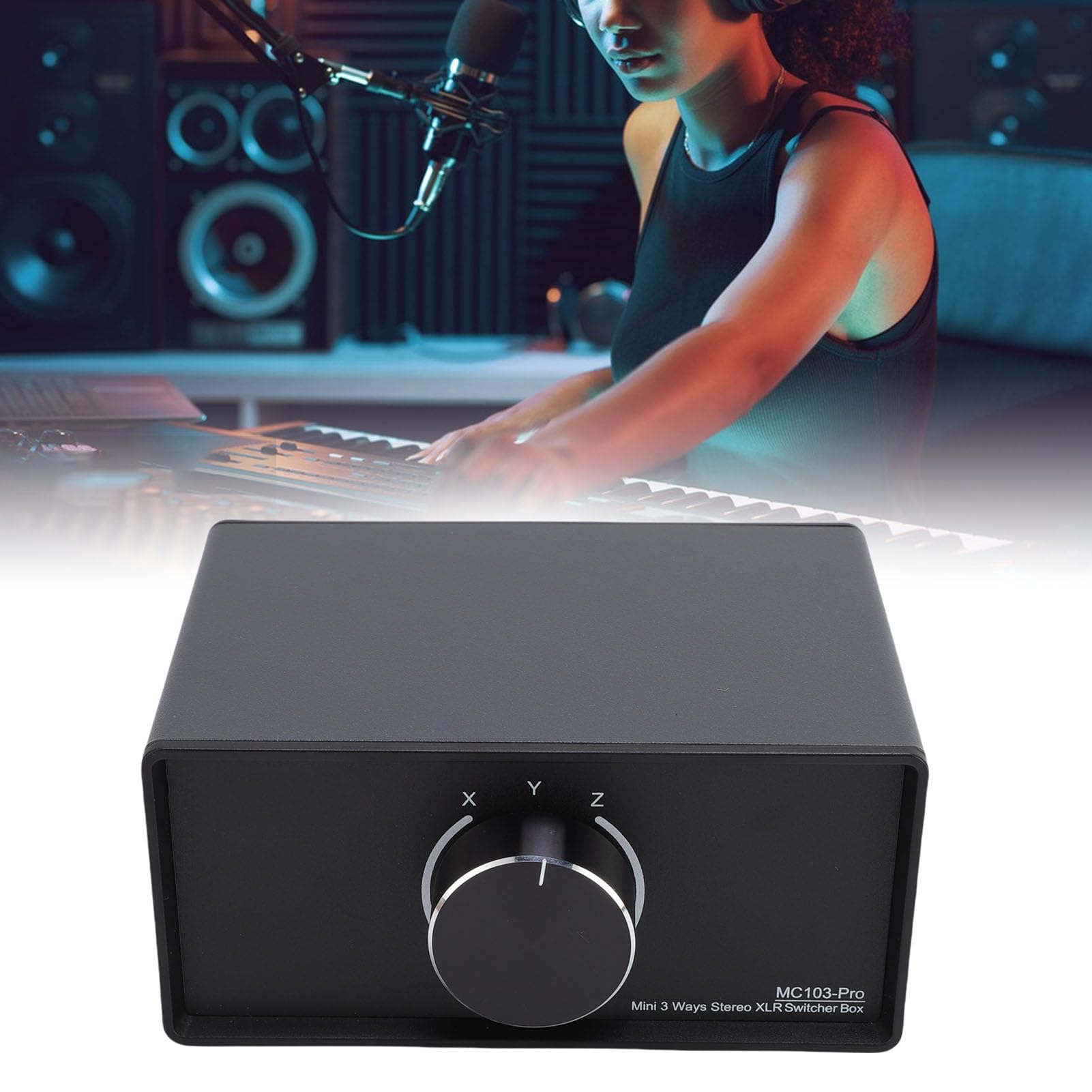 Fafeicy Convertitore Audio Bilanciato Splitter Passivo Stereo con Interfaccia XLR 1 Ingresso 3 Uscite con Cavi Schermati per Apparecchiature Audio DJ Professionali