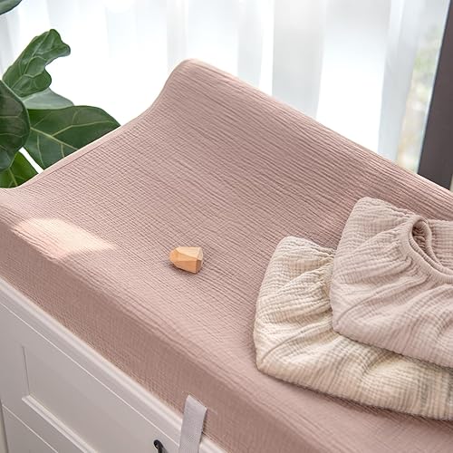Miniatura 6 de lulumoon Funda para cambiador de bebé funda de muselina para cambiador de pañales, sábanas para cambiadores para niñas y niños