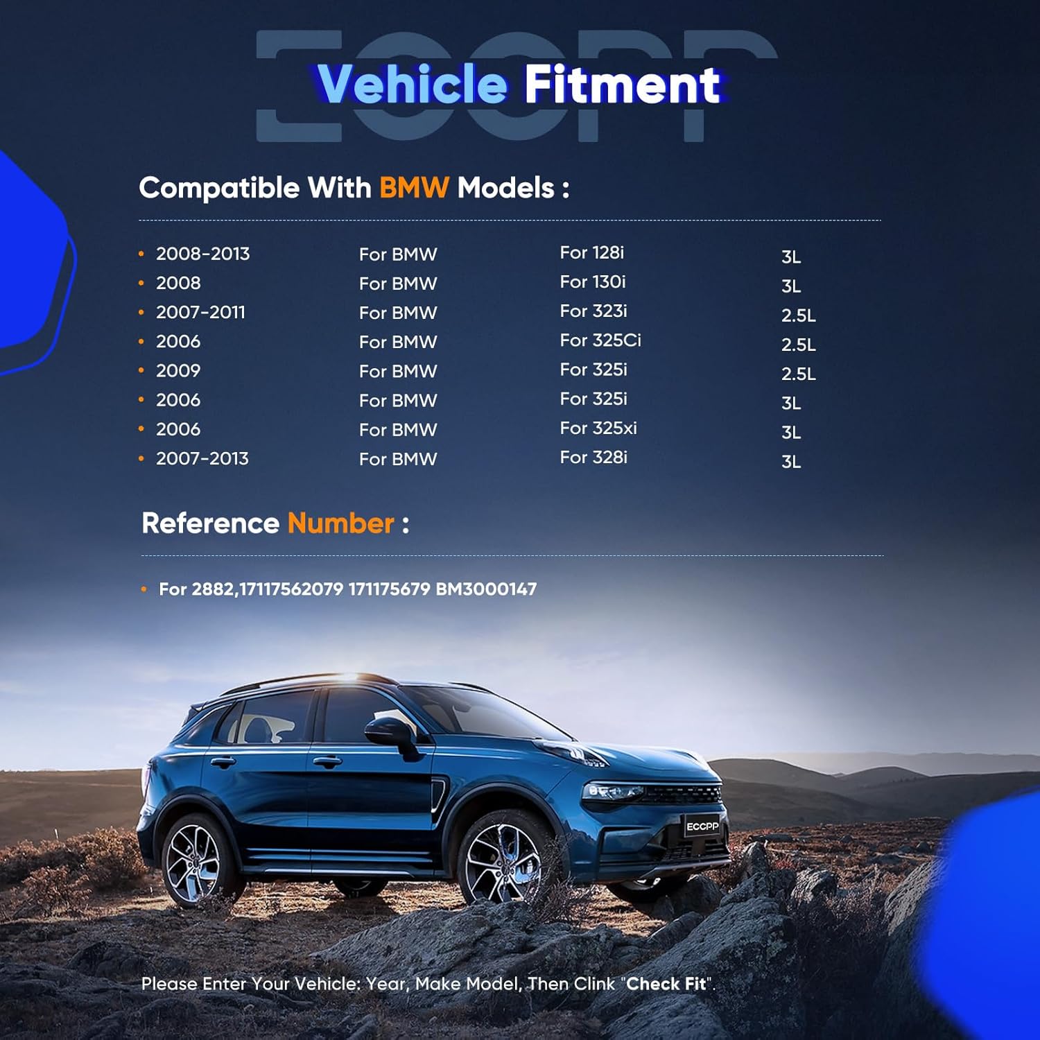 ECCPP Engine Coolant Radiator Compatible with 2008-2013 for BMW 128i,2007-2011 for BMW 323i,2009-2013 for BMW 328i xDrive,2007-2008 for BMW 328xi,2009-2011 for BMW Z4 Replace# 2882 Aluminum Radiators