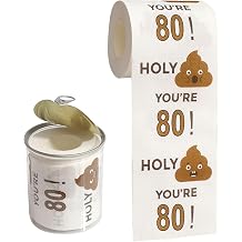 Happy 80th Birthday Toilet Paper Roll 3-Ply Funny Birthday Gifts for Men and Women Novelty for Birthday Party Decorations Eighty 80 Party Supplies 80th Years