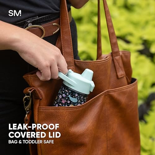 Miniatura 6 de Simple Modern Baby Shark - Botella de agua Summit de plástico Tritan para niños, taza sin BPA de 12 onzas con tapa cubierta a prueba de fugas para