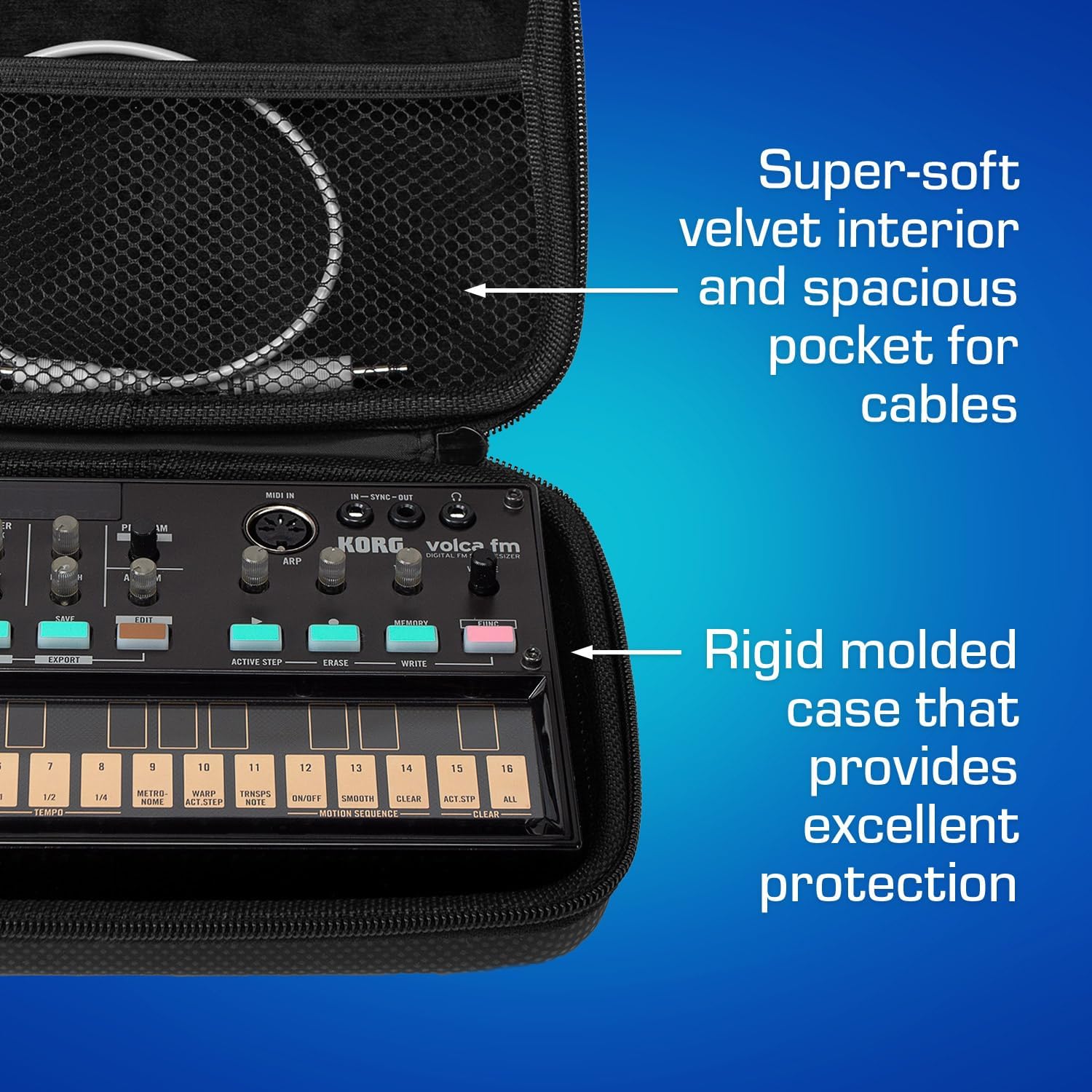 ANALOG CASES Korg Volca Case - Custom-Fitted Compact GLIDE Case for Travel - Image 3