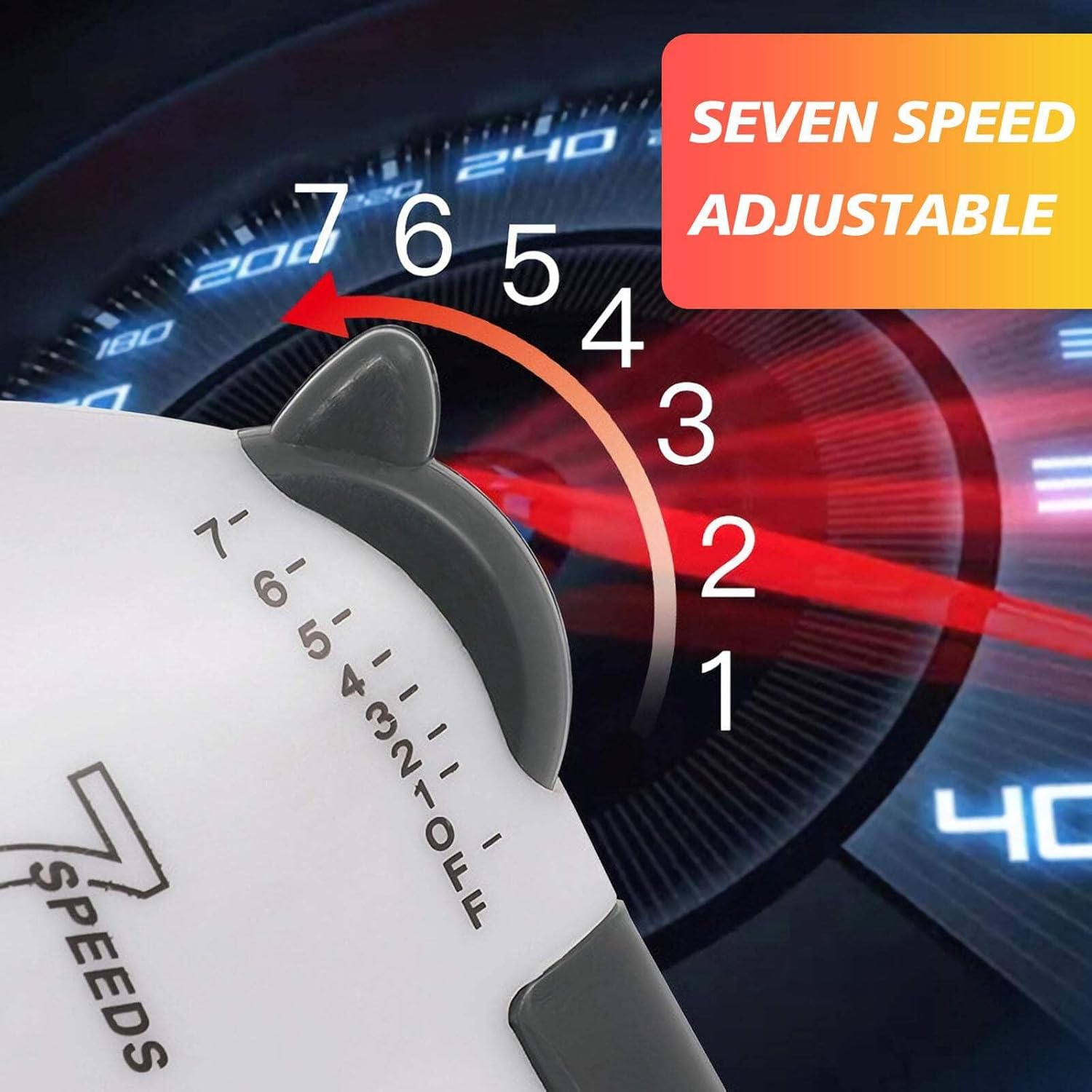 Hand Mixer Electric, Stainless Steel Electric Whisk With Dough Hooks For Baking, 7 Speeds, 260W, Turbo Boost & Easy Eject Button EB231