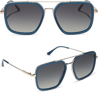 DIFF Jordan Designer Navigator Sunglasses for Women | 100% UVA/UVB Protection | Solid Frames | Tangle Free Nose Piece, UV400 Protection, Lightweight Designer Frame for All Day Wear, Large Fit Modern Trendy Glasses