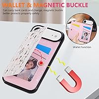 Vista 72 de UEEBAI Funda tipo cartera para iPhone 15 Pro Max con tarjetero, cubierta de cuero PU con soporte, bloqueo RFID, doble cierre magnético, relieve