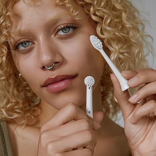 Miniatura 6 de Plus Ultra Cabezales de repuesto ecológicos para cepillos de dientes eléctricos compatibles con Oral-B, 3 cabezales por paquete, fabricados con