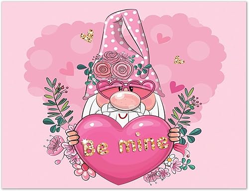 Miniatura 7 de Tarjetas de notas en blanco de gnomos de San Valentín tarjetas de felicitación para el día de San Valentín con sobres 4 diseños únicos 55 x 425