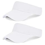 2 Pieces of Sport Wear Athletic Visor Sun Sports Visor Hat Visor Adjustable Cap for Women and Men (One Size)